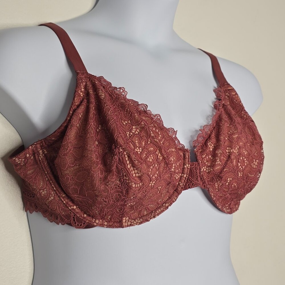 Soma Women's Unlined Plunge Lace Bra‎ Size 42DD Underwire